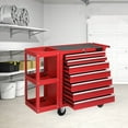 thumbnail image 4 of Ktaxon 7-Drawer Rolling Tool Chest with Side Shelves, Tool Storage Side Cabinet w/Lockable Wheels, for Warehouse Garage Repair Shop, 4 of 8