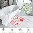 thumbnail image 3 of Valentine's Day Polyester Non-Slip Machine Washable Bath Rug Outdoor Carpet Bath Rugs, 3 of 6