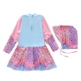 thumbnail image 4 of Laipiong Girls' Swimsuit 2026 Stylish Funny Cute Print Dress Style Sun Bathing Suits Long Sleeved Rash Guard Comfy Beach Swimwear, 4 of 6