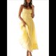 thumbnail image 1 of Vestido Informal de Verano 2025 para Mujer, Sin Mangas, con Tirantes Finos, Ribete de y Volantes Fruncidos. Amarillo XL, 1 of 10