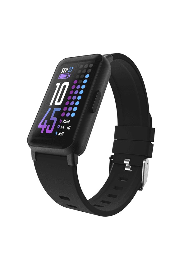 Restored iTouch Active 4 Unisex Black Smartwatch Fitness Tracker TC4S01-G02 [Refurbished]