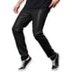 thumbnail image 4 of Pantalones de hombre Inspire Chic de imitación de cuero, ajustados, con cremallera, color negro, talla 32, 4 of 5