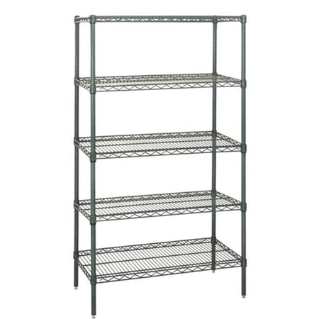 Quantum Storage 5-Shelf Proform Wire Shelving Starter Kit, 24 x 72 x 54 in.