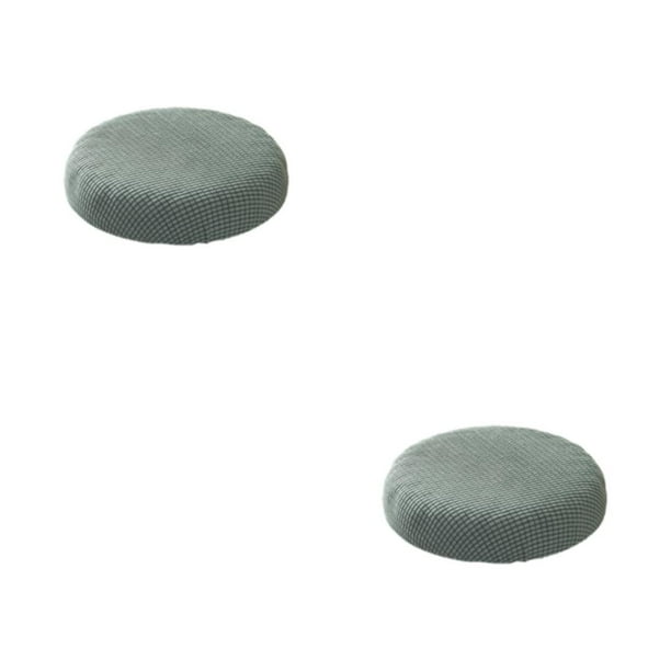 Cateissary Fundas De Asiento Para Cojines Redondos Impermeabilización Para Cojines De Taburete Pinzas Respaldo Banda Elástica Verde Pino Pino verde 2Conjunto