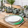 thumbnail image 6 of Round Placemats Green Ocean Wave 15 inch Set of 6 Table Mats for Dining Table Abstract Ombre Beach Heat Resistant Non-Slip Kitchen & Home Decorative Place Mat Set, 6 of 8