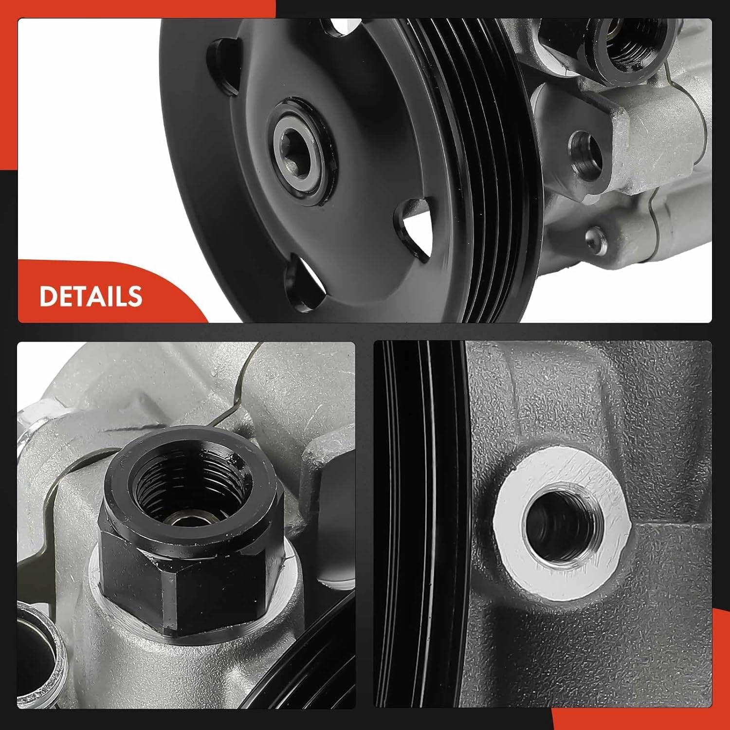 A-Premium Power Steering Pump with Pulley Replacement for Toyota Solara 2004-2008 Toyota Camry 2002-2006 Lexus RX330 2004-2006