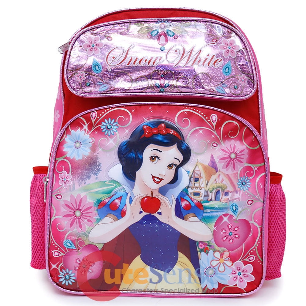 Disney Princess Snow White 16/" Shine Pink Color Large Backpack