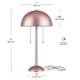 thumbnail image 2 of Novogratz x Globe Electric Haydel 21" 2-Light Matte Rose Gold Table Lamp,67333, 2 of 9
