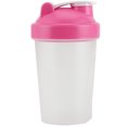 thumbnail image 5 of Botella de batido de 400ML, botella de proteína de plástico, hervidor de agua para Fitness, taza deportiva sin BPA, color rosa, 5 of 5