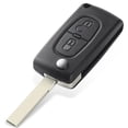 thumbnail image 3 of Botones Coque Clé Compatible CE0523 clé à Rabat Pliable para Peugeot 207 307 308 407 408 3008 5008 Citroen C2 C3 C4 C5 C6 C8 (2 Botones, CE0523), 3 of 5