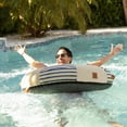 thumbnail image 5 of Big Joe Lux Ring Premium Inflatable Pool Float, Navy and Ivory, Premier Mesh, Durable UV Protected Polyester Blend, 5 of 8