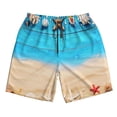 thumbnail image 3 of Uemuo Boards and Beach Pattern Men's Swim Trunks Hawaiian Beach Bathing Suit Swimsuits Beach Quick-Dry Shorts with Pockets-Large, 3 of 9