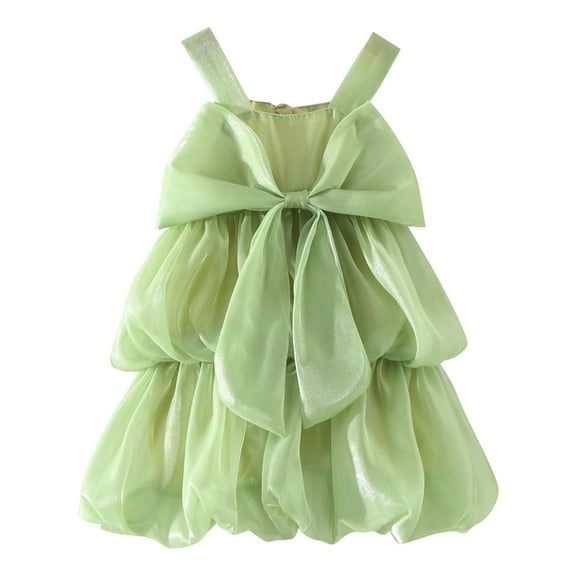 Utlike Girls Dresses Toddler Sleeveless Bowknot Solid Color Princess Dress Dance Party Dresses Elegant Sundress For Sweet Girls Size 2 Years-3 Years