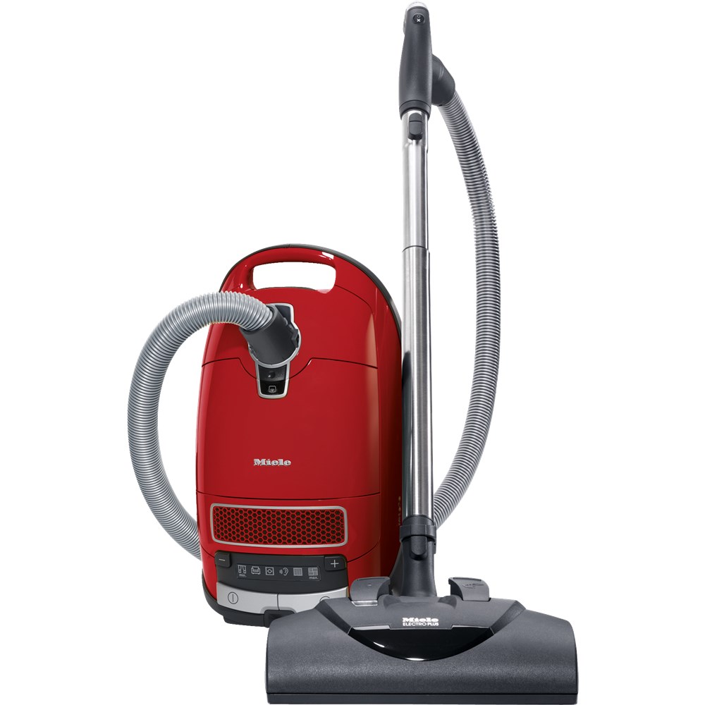 Miele Complete C3 Home Care E+ Mango Red Bagged Canister Vacuum Cleaner ...