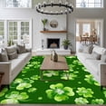 thumbnail image 4 of St. Patrick's Day Area Rugs Collection 5'x8', Spring Shamrock Leaves Polka Dots Dark Green Non Slip Indoor Rectangle Throw Runner Rug Floor Mat Carpet for Living Room Dining Table Bedroom Nursery, 4 of 9