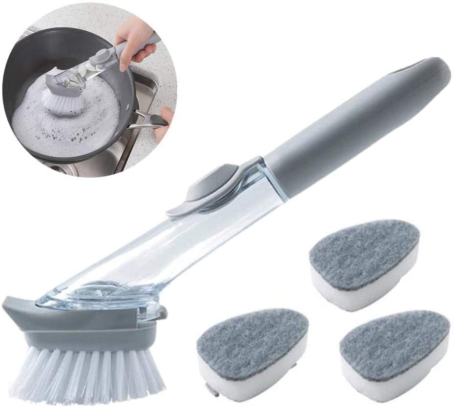 4PC kitchen cleaning sponge foam dish pot dishwashing brush cleaning pad 