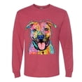 thumbnail image 3 of Dean Russo Best Dog Dog Lover Mens Long Sleeve Shirt, Vintage Heather Red, XX-Large, 3 of 6