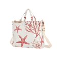 thumbnail image 7 of FORMRS Womens Corduroy Tote Bag Crossbody Shoulder Handbag with Pocket, White Starfish, 7 of 7
