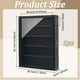 thumbnail image 2 of Vitrina para medallas de 28,7 x 35 x 5 cm (11,3 x 13,8 x 2 pulgadas), rectangular, de 5 filas, con ventanas transparentes. Caja de almacenamiento de madera negra para monedas de desafío militar., 2 of 6