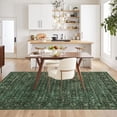 thumbnail image 4 of Washable Area Rugs for Living Room, 8x10 Floral Rugs Oriental Vintage Rugs Distressed Non Slip Stain Resistant Soft Low Pile Carpet for Bedroom Dining Room Nursery Kids Room, Green, 4 of 8