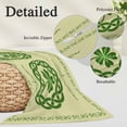thumbnail image 3 of St. Patrick's Day Pillow Covers 12"x20", Farmhouse Green Lucky Clovers Border Soft Brushed Microfiber Breathable Throw Pillow Covers, Decorative Pillowcase with Zipper for Couch Sofa Bedroom, 3 of 9
