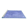 thumbnail image 2 of Ahgly Company Machine Washable Indoor Square Persian Blue Traditional Area Rugs, 6' Square, 2 of 4