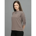 thumbnail image 4 of Prettify Women Straight Regular 3/4th Sleeve Casual Female Taupe Western Top, 4 of 5