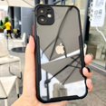 thumbnail image 1 of Funda de teléfono transparente con marco a prueba de golpes para iPhone, carcasa protectora de lujo para iPhone 11, 12 Pro Max, Mini, XR, X, XS, 7, 8 Plus, SE 2 Fivean unisex, 1 of 2