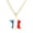 map a, variant on Necklace for Women Men: Gold Plated Map Flag Pendant Necklaces with Adjustable Stainless Steel Chain Jewelry Gifts
