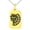 Gold, variant on Stainless Steel Aztec Chief Tribe Rune Engraved Small Rectangle Dog Tag Charm Pendant Necklace