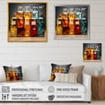 thumbnail image 4 of Designart "Lemon Azure Harmonious Bottles" Bottled Beverage Wall Art Prints, 4 of 7