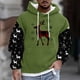 thumbnail image 1 of Sudadera con capucha para hombre, estilo casual, con cuello redondo, estampado, manga larga, blusa de poliéster, 1 of 4