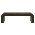 thumbnail image 2 of SAFAVIEH Couture Caralynn Solid Velvet Modern Bench, Dark Olive Green, 2 of 6