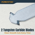 thumbnail image 4 of POWERTEC Heavy Duty Backer Board Scoring Knife, Ergonomic Grip, Dual Tungsten Carbide Blades for Tile Cement Board, Laminate (71903N), 4 of 6