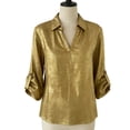 thumbnail image 1 of Mujeres de Verano Tops Casual Cuello Redondo Botón Decorado Manga Corta Superior, Ligera Blusa Cómoda para el Uso Diario, Camisas Y Tops de Moda, 1 of 5