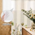 thumbnail image 3 of No Hook Shower Curtain, Sage Green Yellow Spring Floral Shower Curtains for Bathroom with See Through Top Window, Watercolor Botanical Summer Flowers Waterproof & Washable Bath Curtain 66"x72", 3 of 9