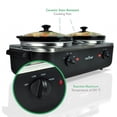 thumbnail image 3 of NutriChef Portable Double Pot Électrique Mijoteuse Buffet Nourriture Chaud Chafing Plat, 3 of 6