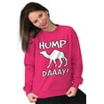thumbnail image 3 of Hump Day Funny Wednesday Camel Gym Unisex Plus Fleece Graphic Sweatshirt Brisco Brands 3X, 3 of 5