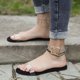 thumbnail image 1 of Sandalias de hebilla de cinturón de tobillo transparente de una línea con punta abierta plana para mujer Wmkox8yii  nm763, 1 of 8
