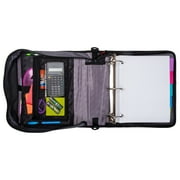 Case It Zipper Binder with 5-Subject File, Black, 3 Inch, D-156-B