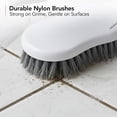 thumbnail image 3 of OVENTE Multipurpose Household Cleaning Kit, Deep Cleaning Brush Set with Wiper & Dustpan, Ergonomic Handle & Stiff Bristles, Ideal for Cleaning Kitchen, Bathroom, Dishes, Tiles & Sink, White CTB018WG, 3 of 10