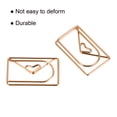 thumbnail image 4 of Uxcell Paper Clips Envelope Shape with Box Rose Gold Tone for Organize Office Home, 20 pcs, 4 of 5