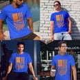 thumbnail image 3 of Greenyef Graphics We The People 1776 Distressed American USA Flag Men's T-Shirt (Royal Blue & Orange, Medium), 3 of 6