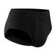 thumbnail image 5 of PROTECHDRY - Washable & Reusable Urinary Incontinence Cotton Brief Underwear for Men (approx 3,5" leg), Built In Absorbent Area (non removable), Black, Large, 5 of 7