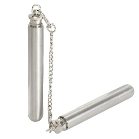 

Stainless Steel Tube Flask with Chain 1.5oz Hip Flask Alcohol Oil Container Gift