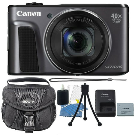 Brand New! Canon PowerShot SX720 HS 20.3MP 40X Optical Zoom Wifi / NFC Enabled Digital Camera Black with Cleaning Kit and