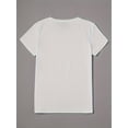 thumbnail image 2 of Valentine'S Day Fashion Printed Casual Women'S T-Shirt, Round Neck Short Sleeve Tee with Heart Graphic, Knitted Fabric, Regular Length - All Seasons Tee For Adult, Men, Women, Teen, Teenager, Adoles, 2 of 6