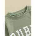 thumbnail image 5 of Franhais Kids Summer T-Shirt, Letters Print Round-Neck Short Sleeve Pullover Tops for Girls, Boys, 1-6 Years, Green, 5 of 8