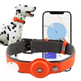 thumbnail image 2 of Collar para perros con trampa para objetos de posicionamiento antipérdida, luz de advertencia RGB autorizada por Apple, 2 of 5
