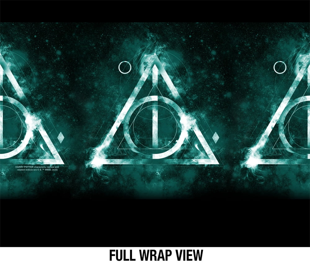 Harry Potter Official Deathly Hallows Logo 24 oz Insulated Canteen Water Bottle, Leak Resistant, Vacuum Insulated Stainless Steel with Loop Cap, White